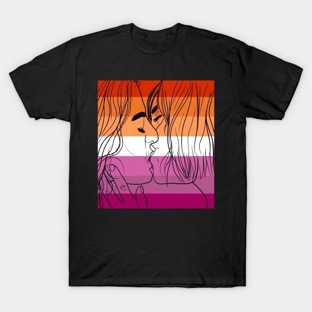 Women Kissing T-Shirt by Witchvibes